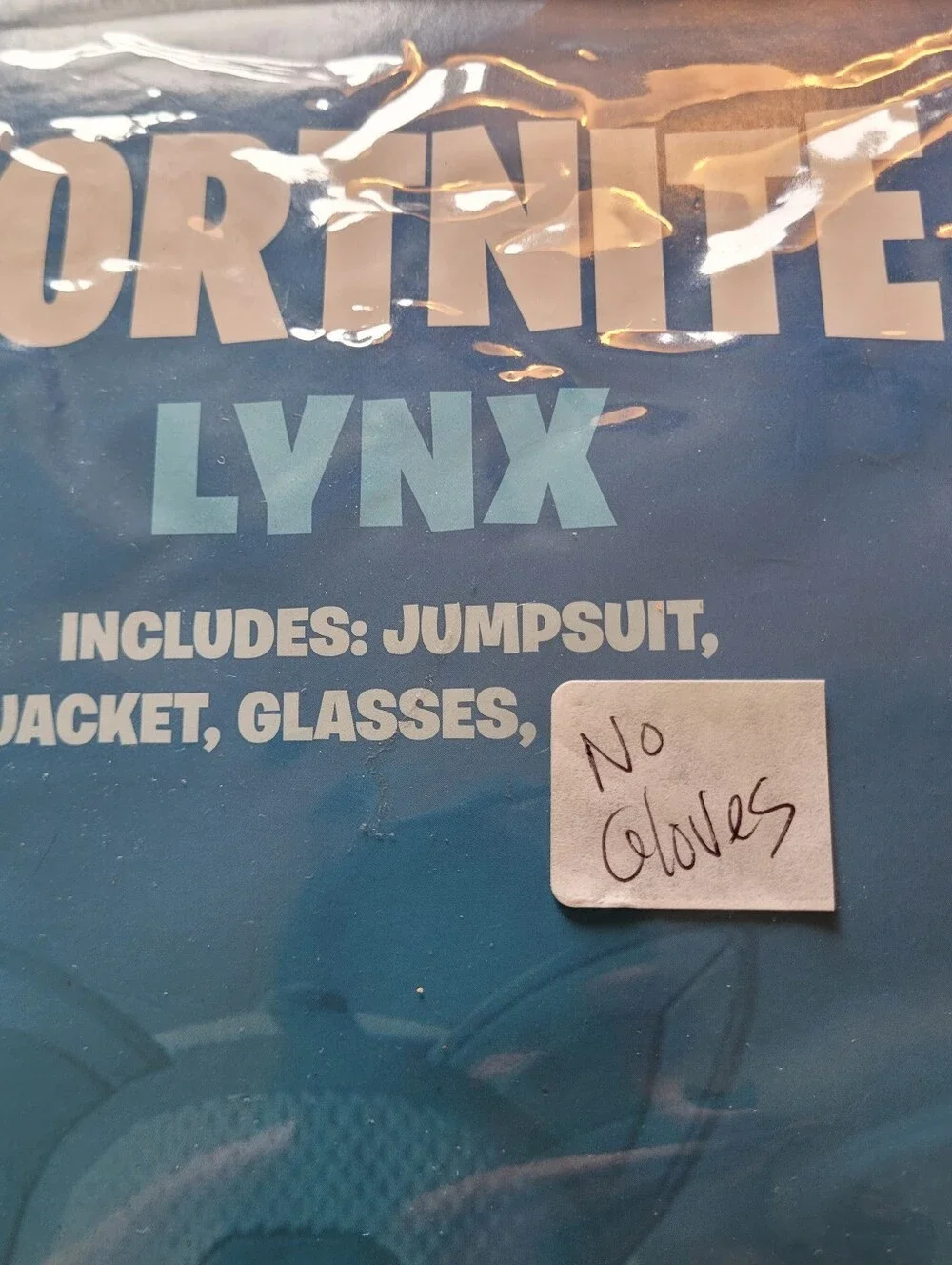 Fortnite Lynx Costume Youth Medium 8-10 Spirit Halloween Jumpsuit Hooded Jacket